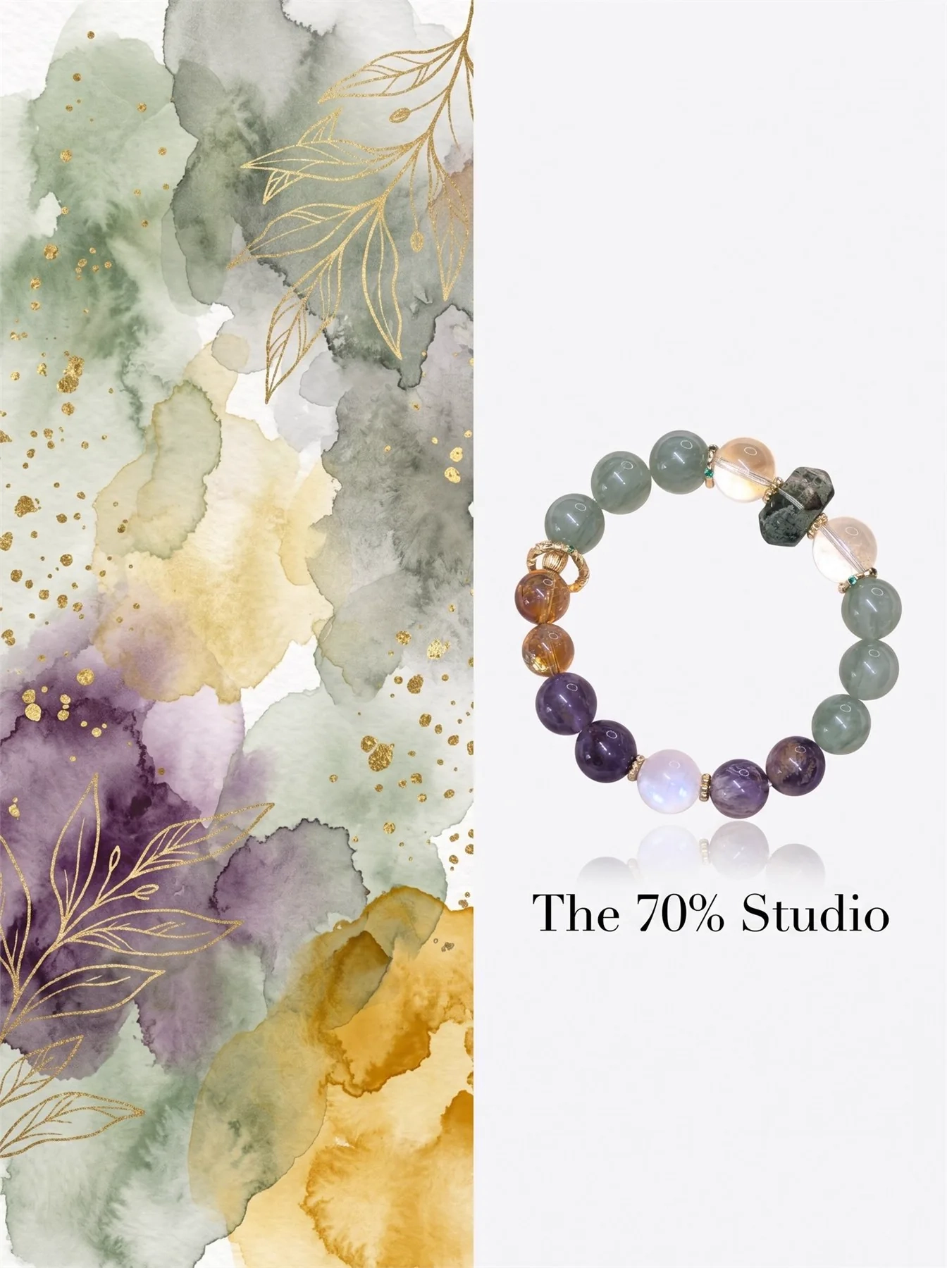 Violet Flame Fulfilled crystal bracelet.