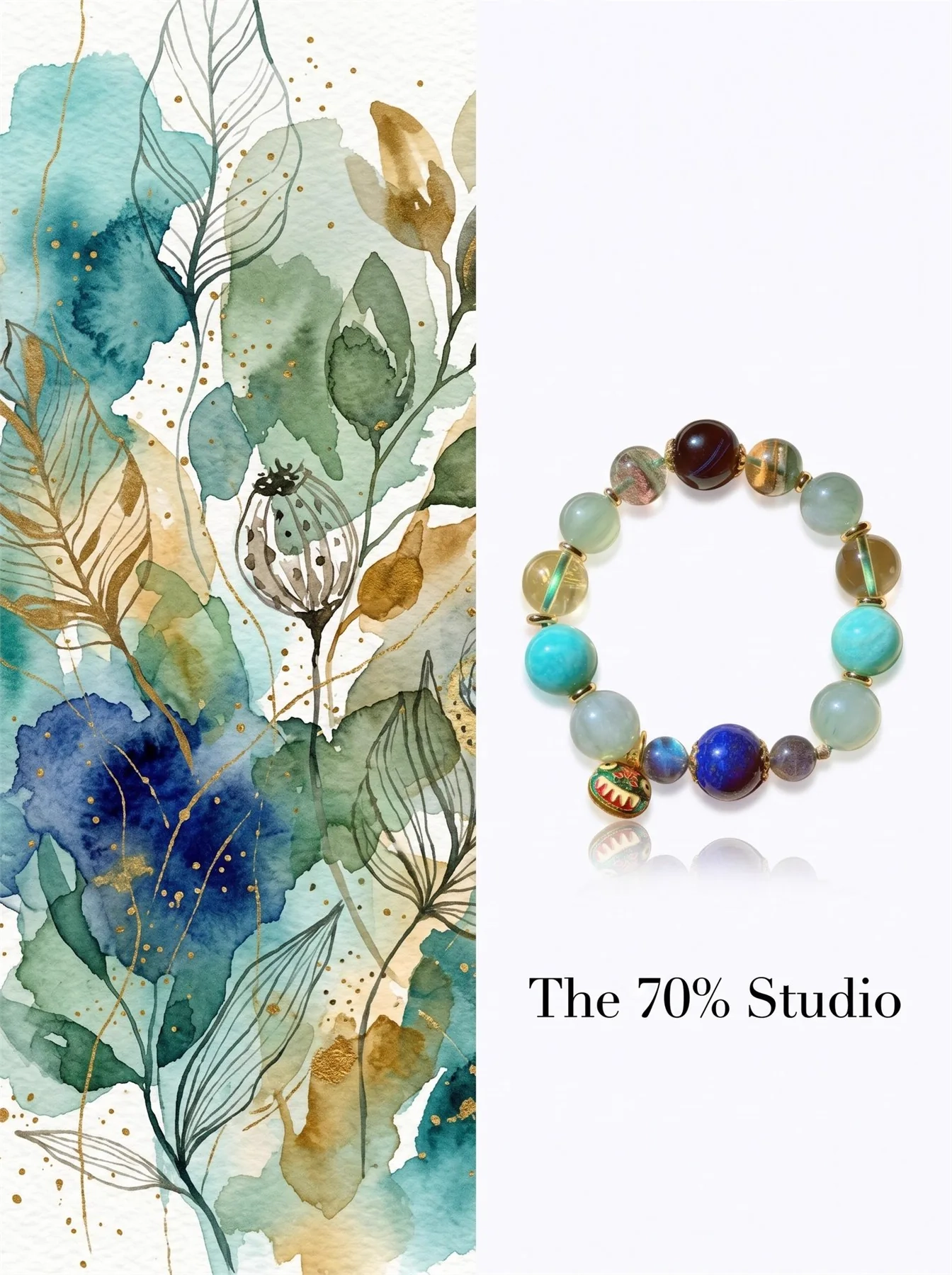 Spring of Water and Wood crystal bracelet.